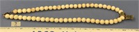 20" strand of fossilized ivory beads, Alaska walru