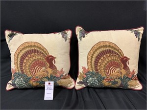 (2) 16 inch Turkey Pillows