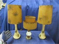 3 old smaller table lamps