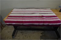 Afghan Blanket - Pink and White
