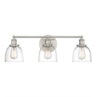 Evelyn 26.75 in. 3-Light Brushed Nickel Modern Ind