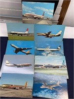 Airplane travel postcard lot