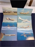 Airplane travel postcard lot