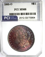 1885-O Morgan MS66 LISTS $450