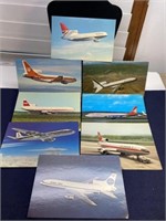 Airplane travel postcard lot