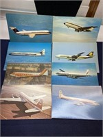 Airplane travel postcard lot