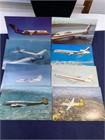 Airplane travel postcard lot