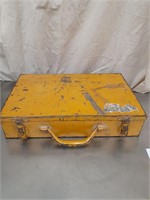 Vintage yellow metal box