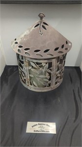 Metal Leaf Candle Lantern