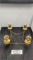 Vintage Brass Candelabra Quartet Candlestick Holdr
