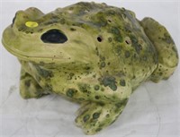 LARGE POTTERY FROG, POSSIBLY FOR FLORAL