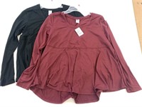 2 New Size XL West Loop Baby Doll Tunics Shirts