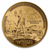 2023 Solomon Isl 1/100 Oz Gold Colossus Of Rhodes