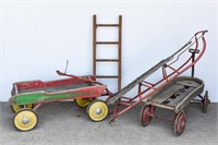 2 EARLY CHILDS WAGON & SLEIGH