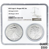 2023 Eagle & 2023 Morgan MS 70 â€" 2 Coin Set