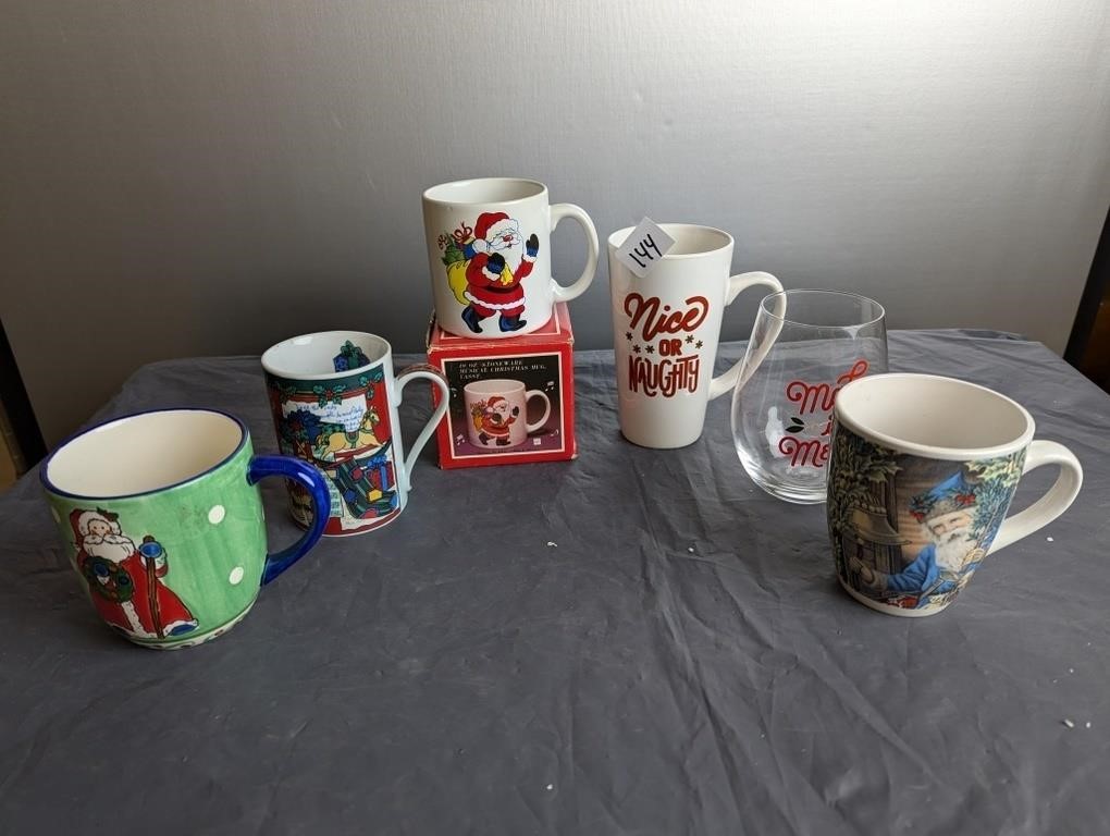 Lot of Christmas Glasses/Mugs