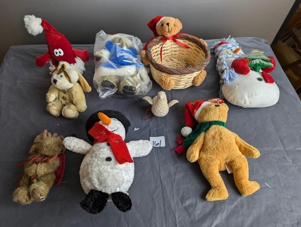 Lot of Various Christmas Stuffies