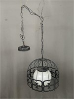 Caged Hanging Light Fixture