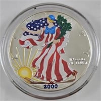 1 OZ American Eagle Silver Dollar - full color