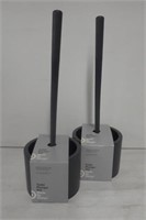 (2) Made By Design Toilet Plunger with Holster Set