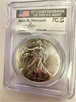 2014 PCGS MS70 Silver Eagle Coin First Strike