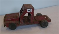 Old Metal Truck with Wooden Wheels