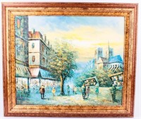 Art French Street Scene Impressionist Painting