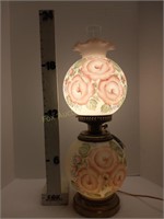 Fenton Hand Painted " Gone with the Wind" Lamp
