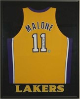 SIGNED MOSES MALONE LAKERS JERSEY