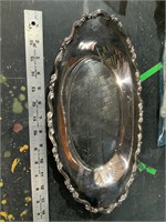 oneida silver oval bowl