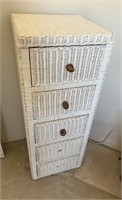 Wicker / Wood Chest of Drawers