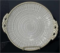 Vintage Fine "Belleek" Handled Cake Plate