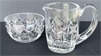 Fine "Waterford" Crystal Creamer & Sugar Bowl