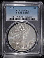 2013 AMERICAN SILVER EAGLE PCGS MS70