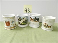 (4) Shaving Mugs - Boswell, Albano, Etc.