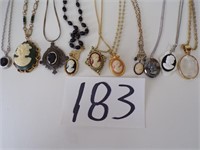 Assorted Vintage/Now Cameo Necklaces