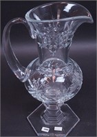 A 13" crystal water pitcher marked Waterford