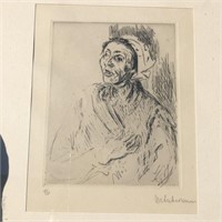 Signed and Numbered Lithograph of Woman