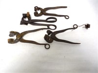 lot of 4 Hog Nose Cutters E C Stearns & other