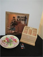Elvis Lives Mirror, Organizer & Plate