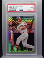 Mike Trout 2020 Topps Chrome X-Fractor PSA 9