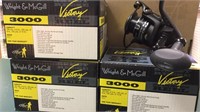 (3) Wright and McGill 3000 Spinning Reels