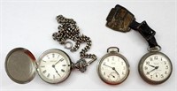 (3) VINTAGE WESTCLOX POCKET WATCHES