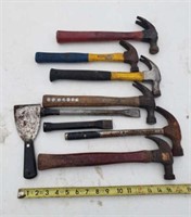 Lot of hammers and chisels