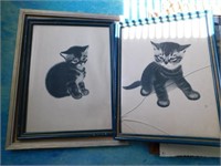 Grace Jopez print of adorable kittens - pair of