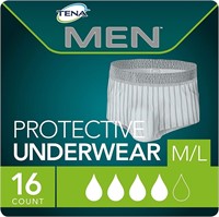 (2) Underwear for Men,Med/Large, 16 Count