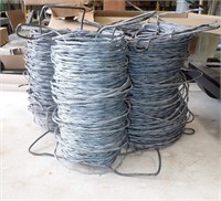 (3) PARTIAL ROLLS OF BARBED WIRE