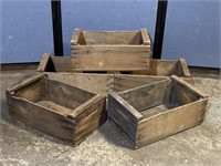 5 Wood Crates 22"x13”x9”