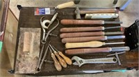 Lathe Tools, Wrench, Folding Ruler, Trowel &