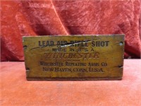 Winchester Lead Air rifle shot wood crate.